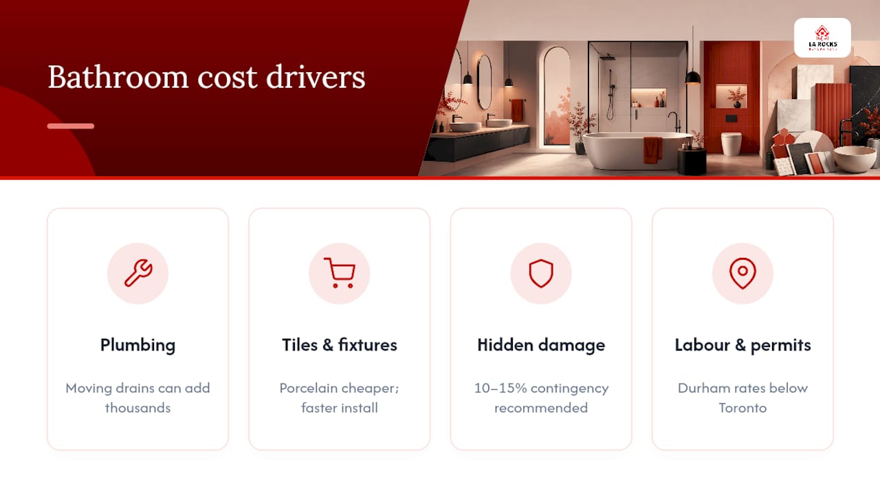 Four major bathroom renovation cost drivers