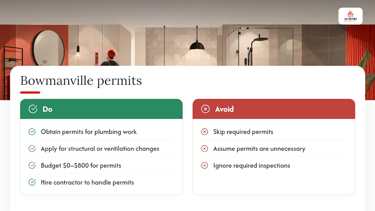 Local Bowmanville permit requirements and average costs — overview diagram