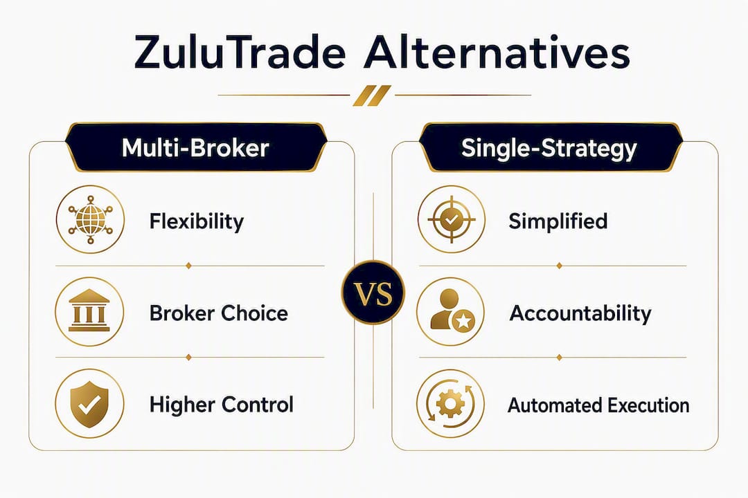 Infographic comparing ZuluTrade alternatives for US gold investors