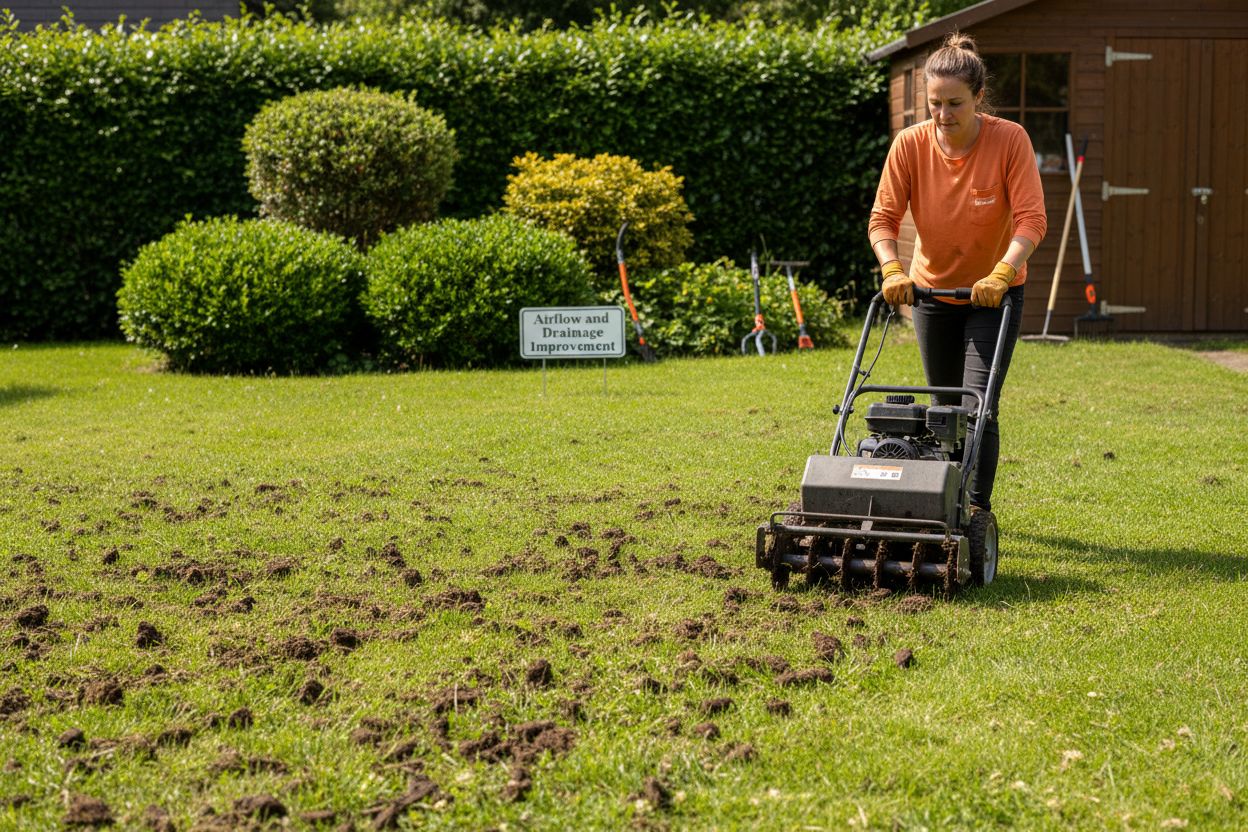 lawn aeration drainage