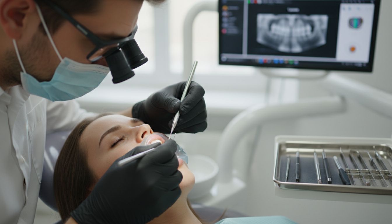 applying dental veneer