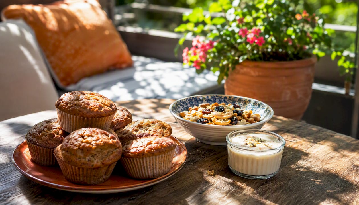 Assortment of chai flavored snacks and desserts