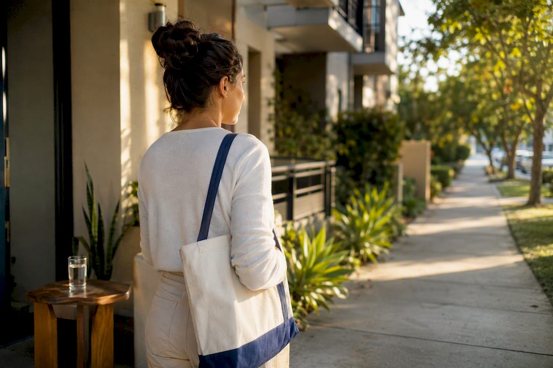 Adult taking a quiet walk after therapy
