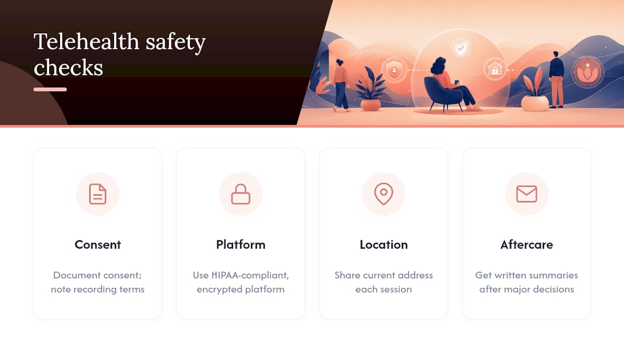 Four telehealth privacy and safety checks