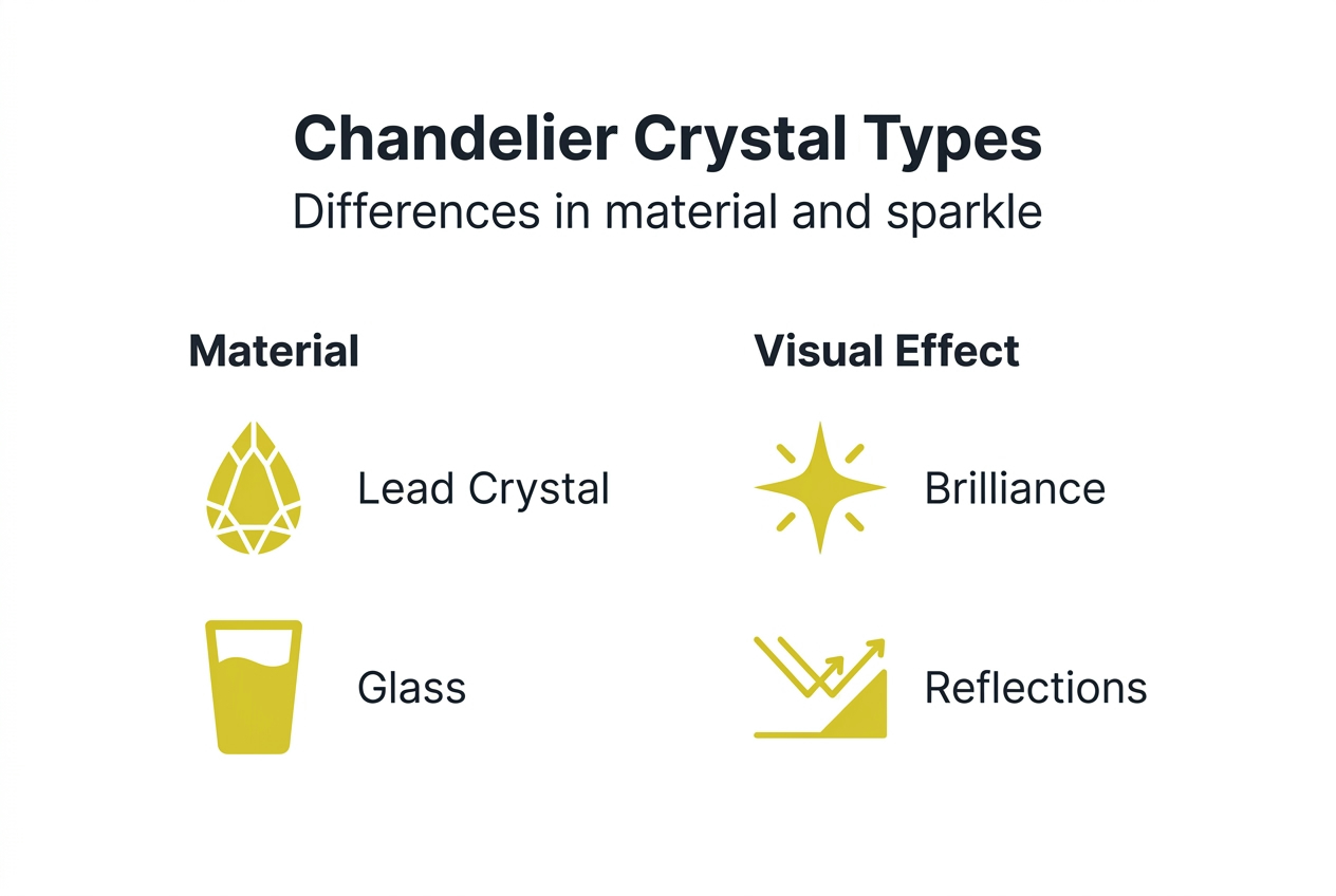 Infographic compares chandelier crystal types