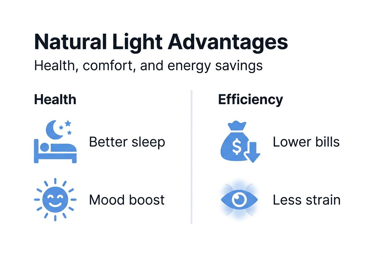 Infographic of health and energy benefits