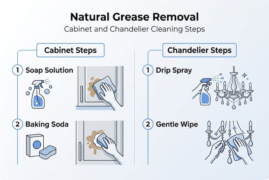 Infographic outlining grease removal steps