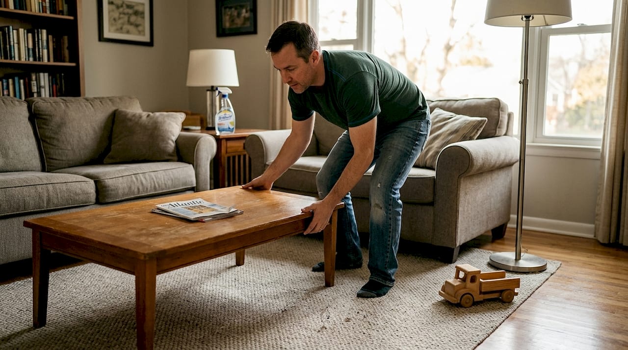 Moving furniture off family room rug