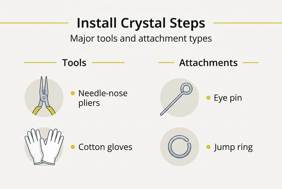 Infographic of crystal install tools and types