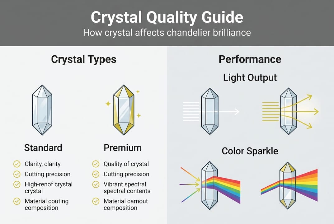 Infographic showing crystal quality and performance