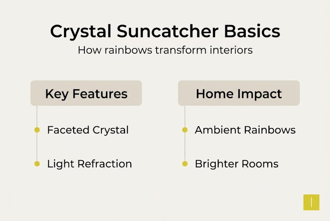 Infographic highlights suncatcher features and effects