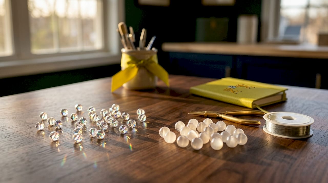 Comparison of faceted and smooth crystal beads