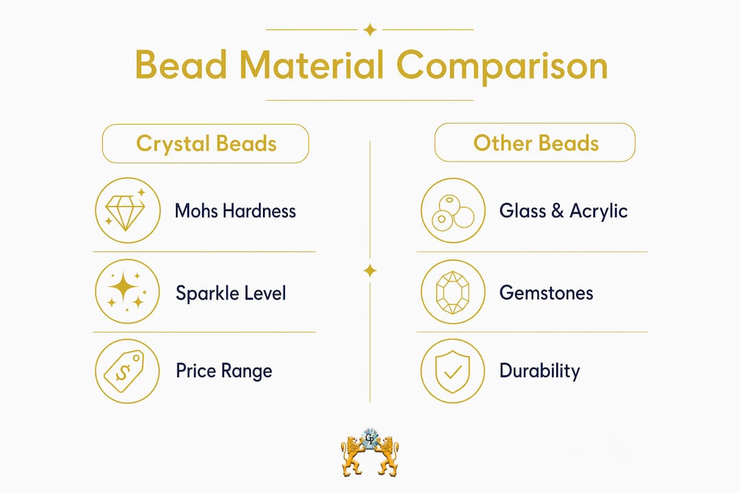 Infographic comparing crystal beads with other types