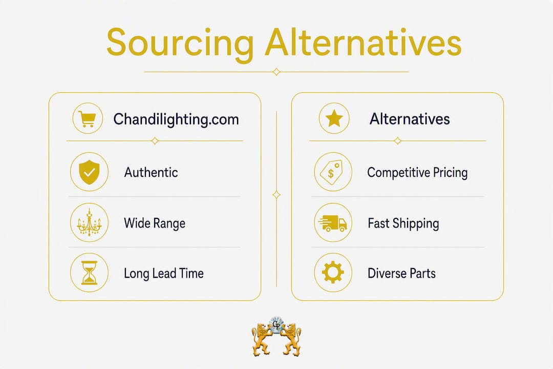 Infographic comparing Chandilighting.com alternatives