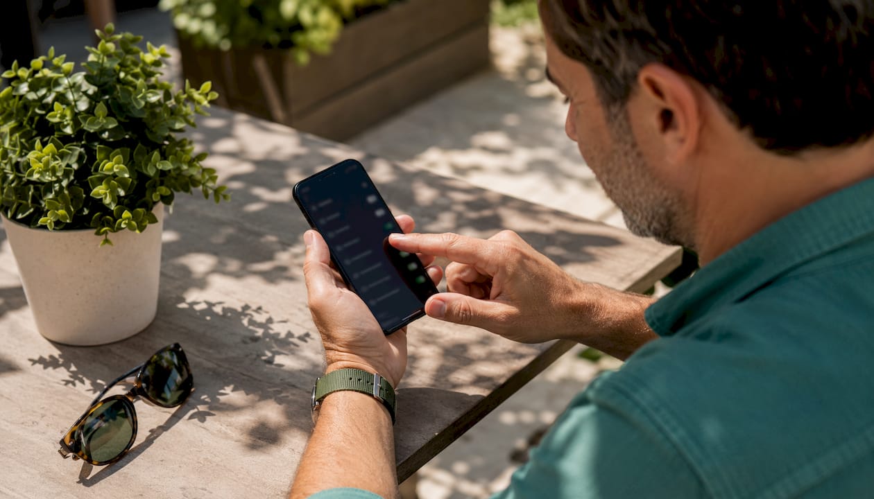 Hands toggling Android app notifications