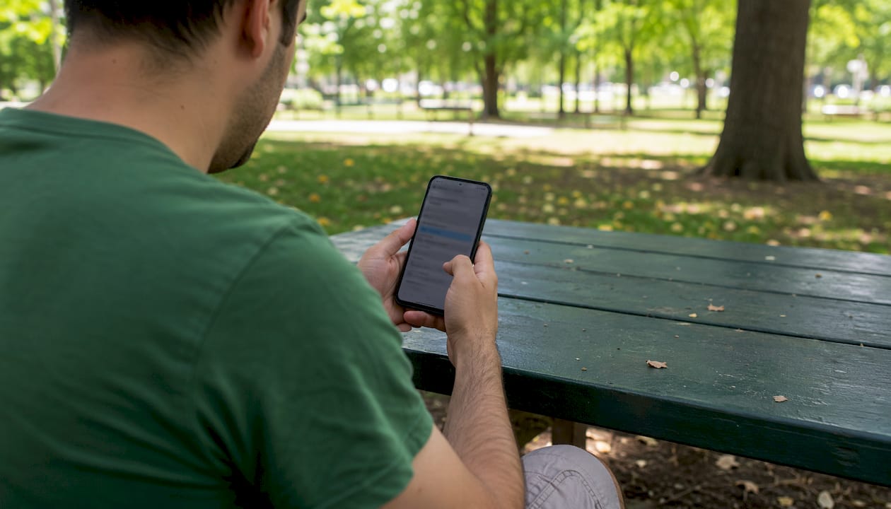 Hands navigating factory reset on Android phone