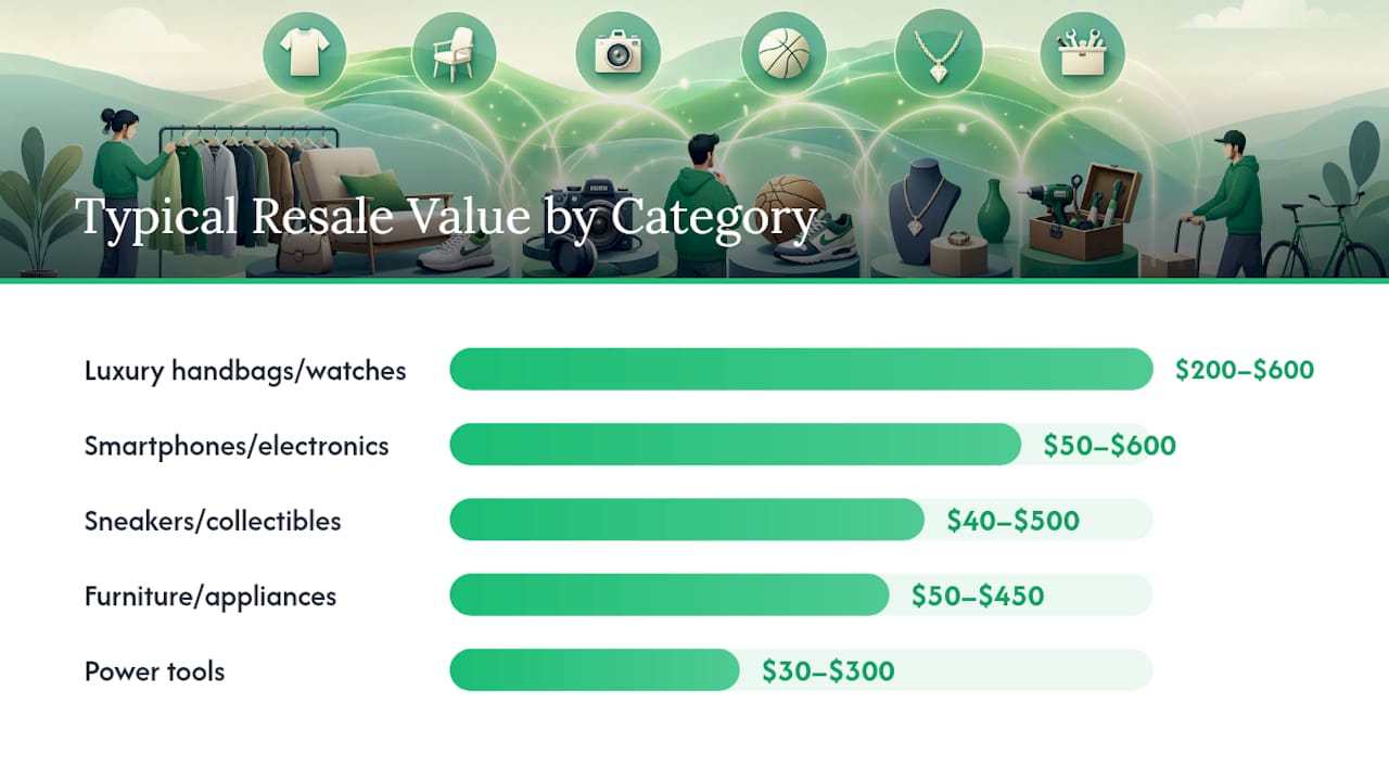 Comparison chart of flip categories and their resale data