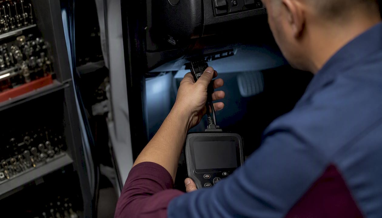 Locksmith programming car key using OBD device