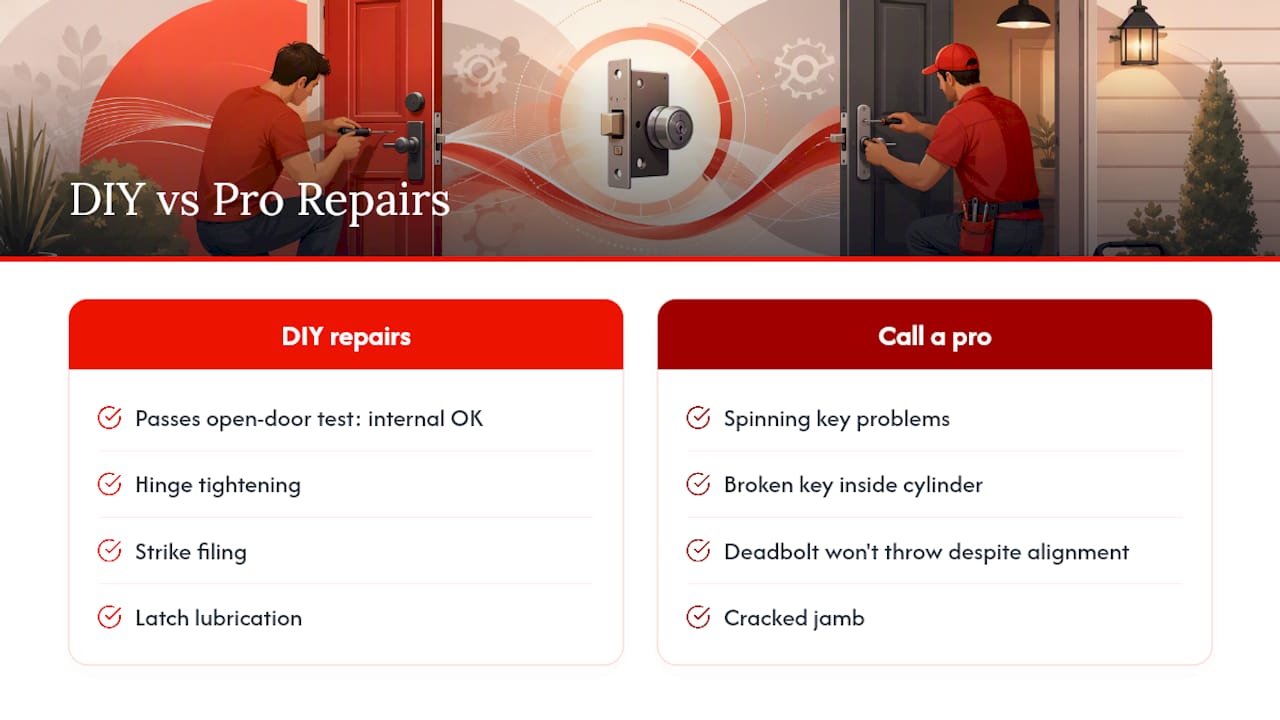 A locksmith's honest take on DIY door lock repairs — overview diagram