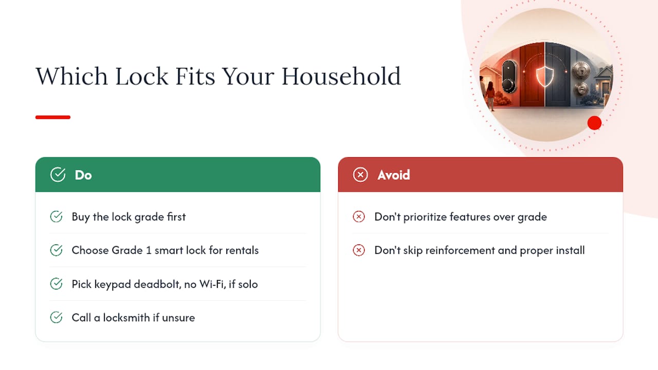 Which Lock Actually Fits Your Household? — overview diagram