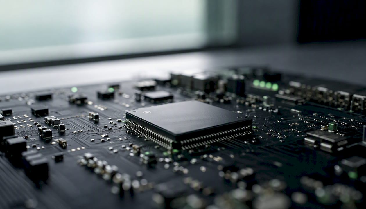 Close-up of secure enclave chip