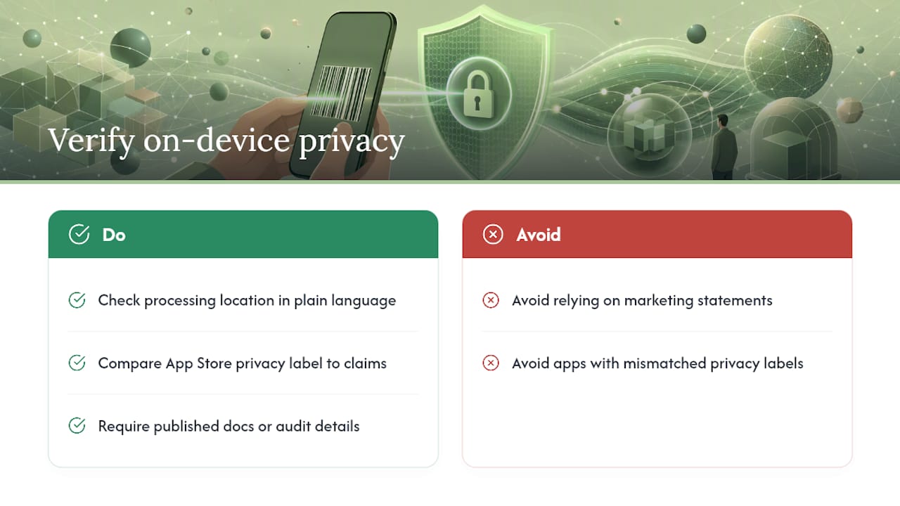 Why On-Device Processing Matters for Verification — overview diagram