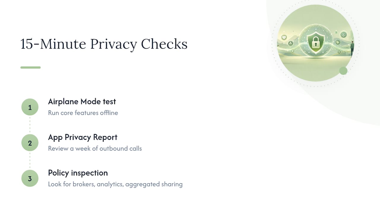 Three checks for verifying app privacy claims