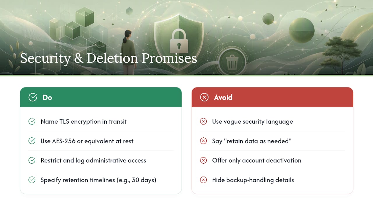 What Security and Deletion Promises Should Look Like — overview diagram