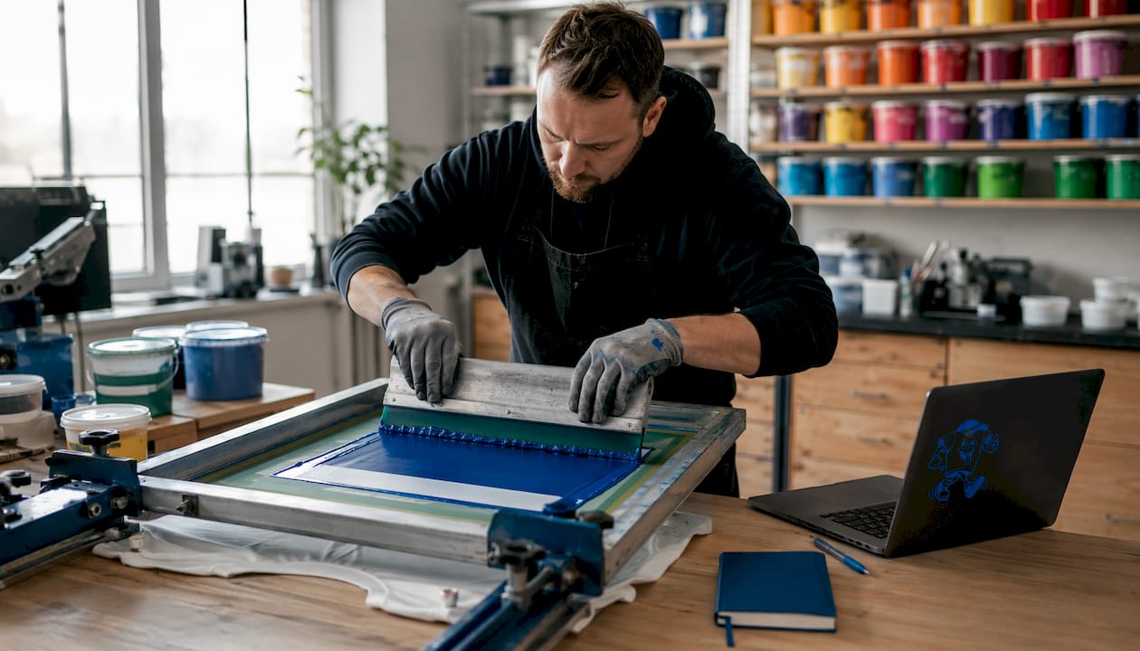 So schützt du deine Hände beim Plastisol-Siebdruck auf Polyester