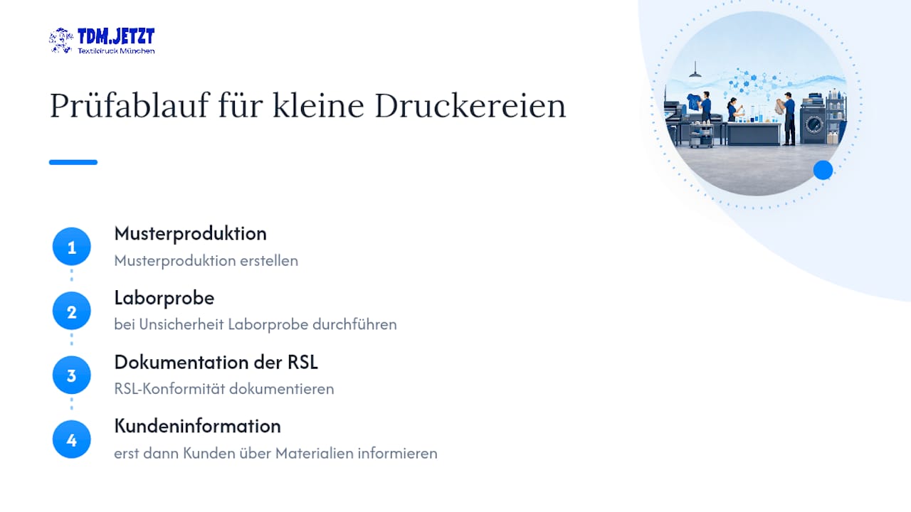 Vier Schritte für eine sichere Produktion im Textildruck