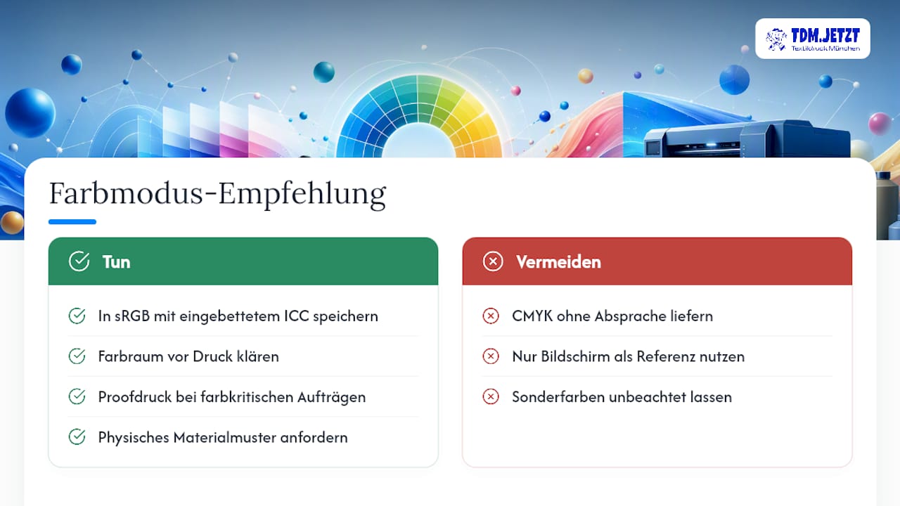 Welcher Farbmodus liefert die verlässlichsten Ergebnisse? — overview diagram