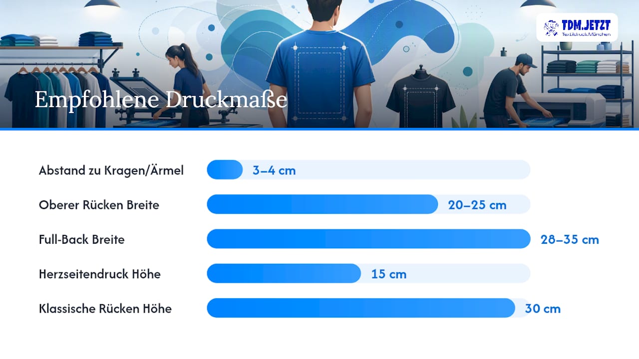 Rückenaufdruck T-Shirt gestalten: Größe, Position, Lesbarkeit — overview diagram