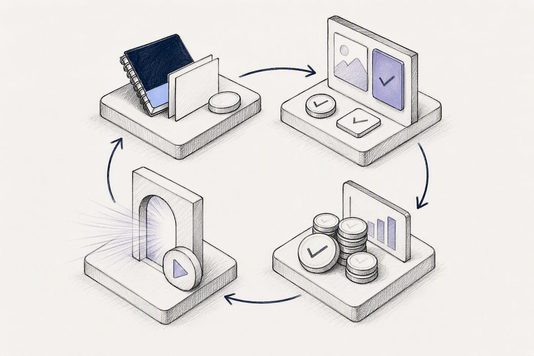Four-stage creator campaign operations process