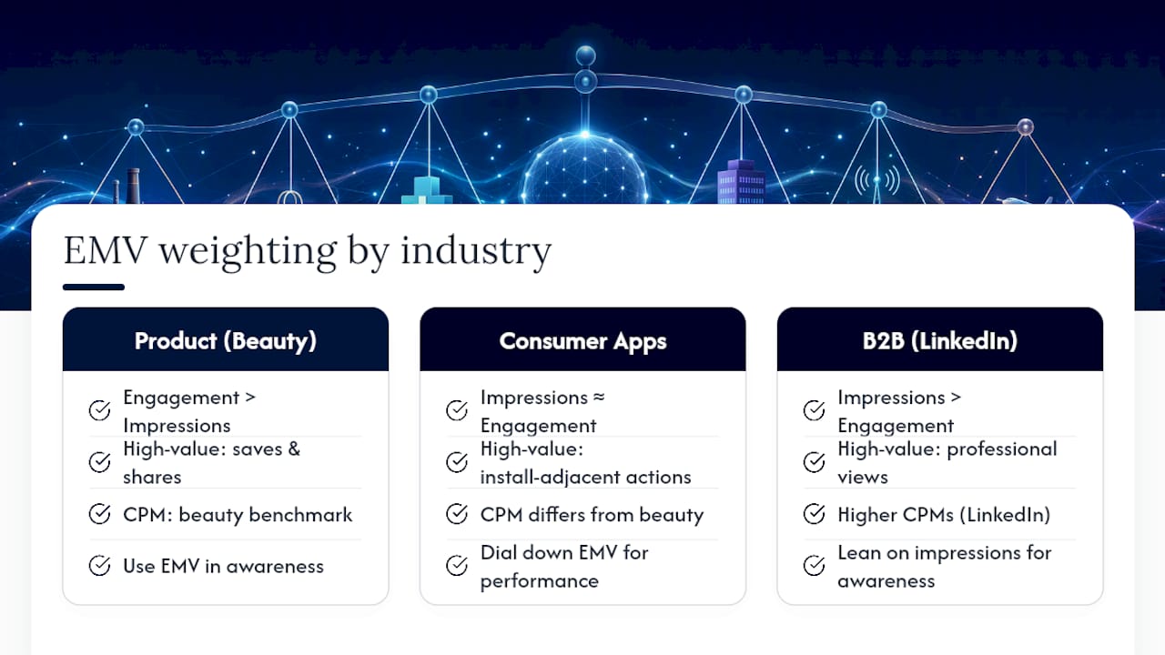 How EMV Calculation Shifts by Industry and Campaign Type — overview diagram