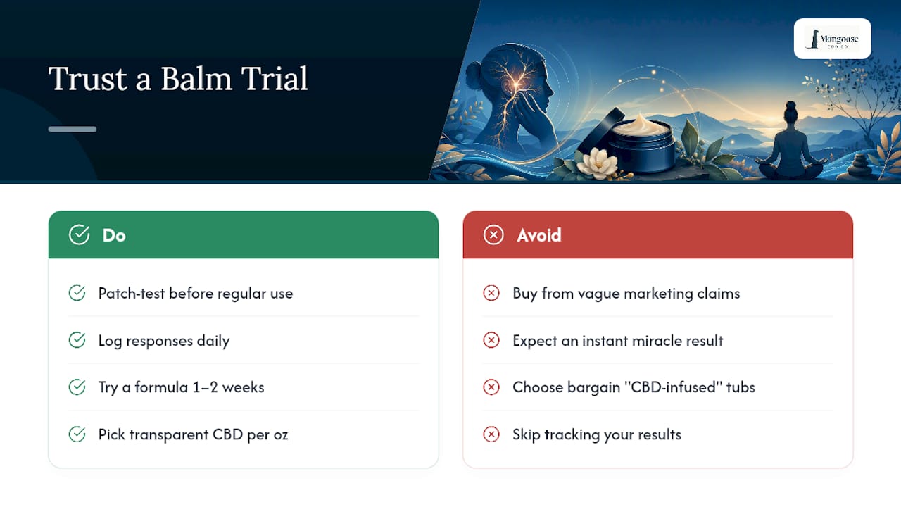 Why I'd Trust a Balm Trial Over Guesswork — overview diagram