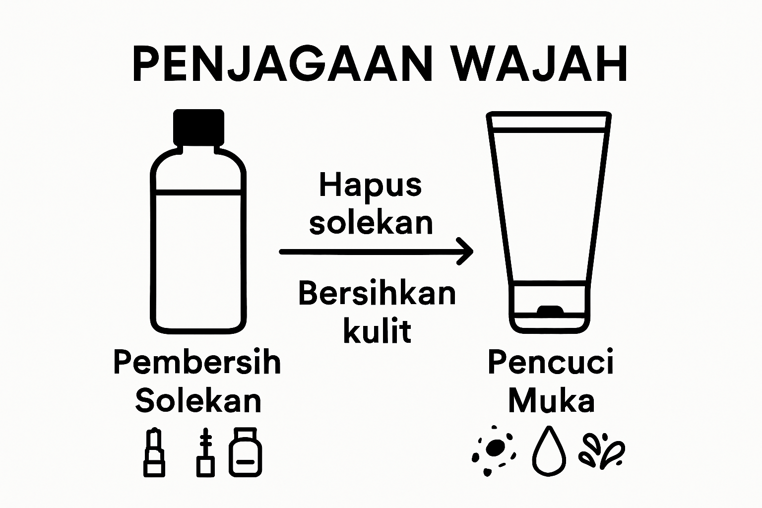 Visual comparison of makeup remover and facial cleanser functions.