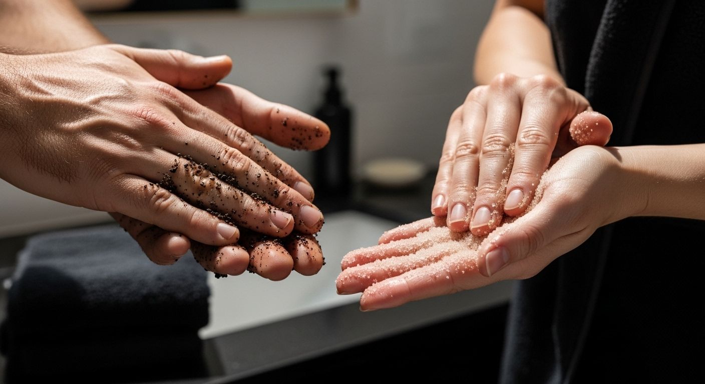types exfoliating scrub texture