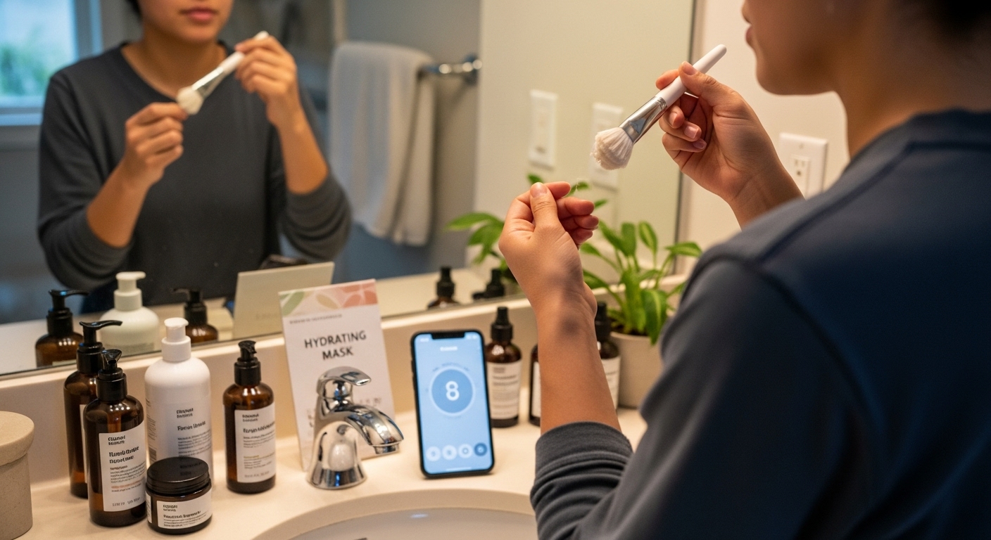 hydrating mask application