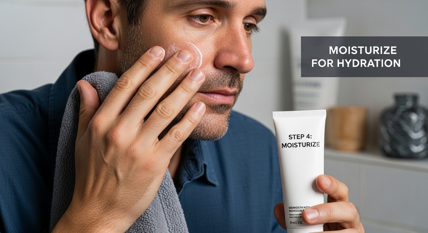 men moisturize skincare how-to