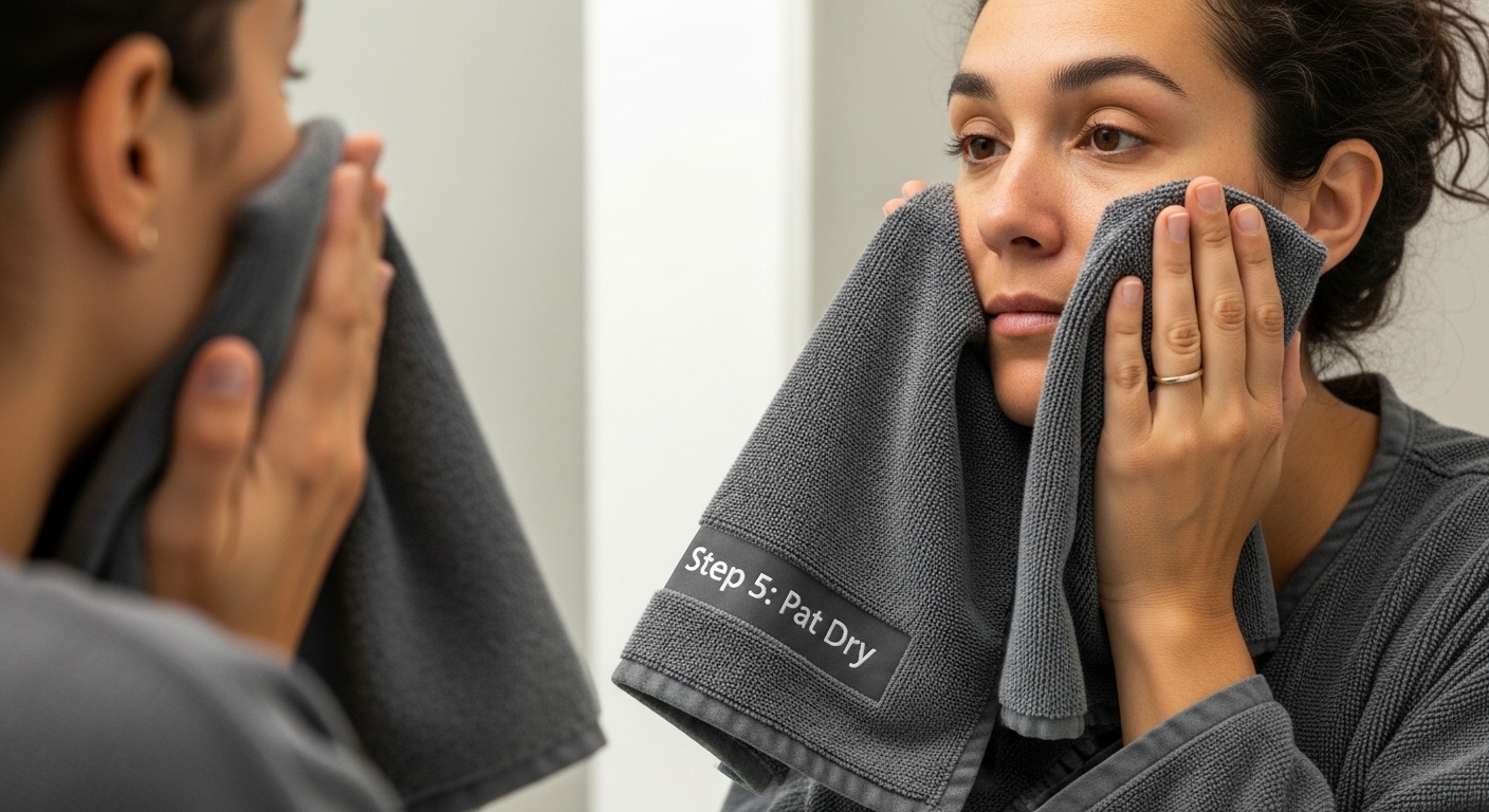 pat dry facial cleansing