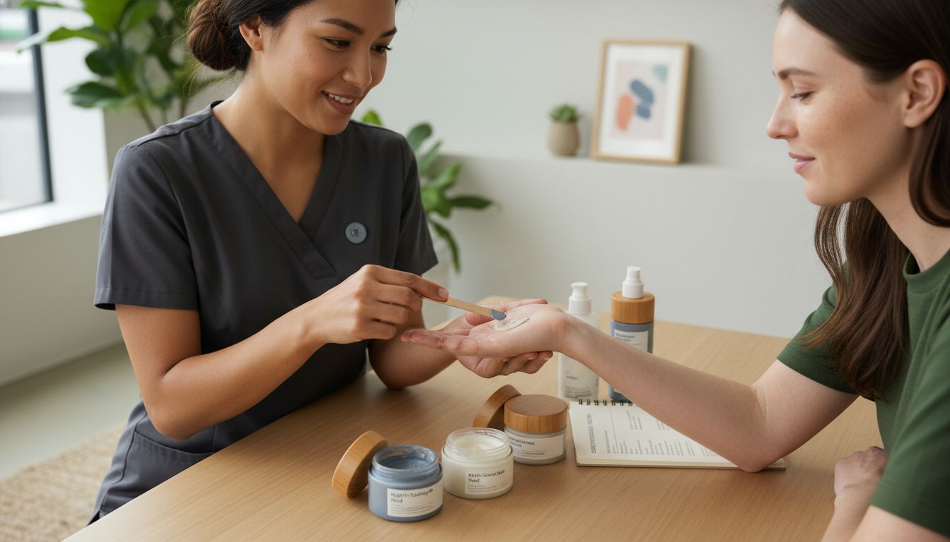 skincare product consultation