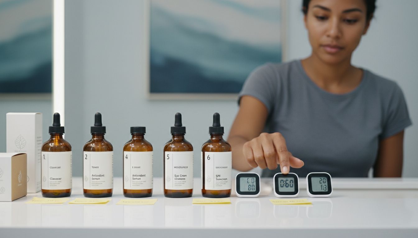 timed skincare application