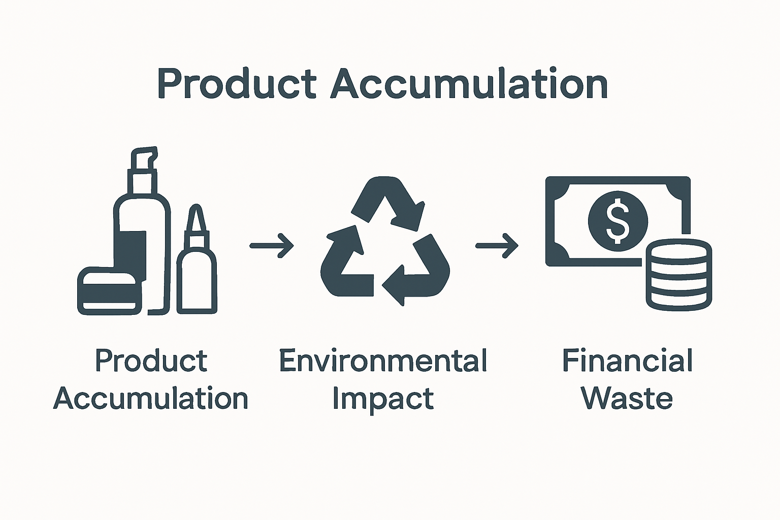 Infographic compares beauty clutter impact