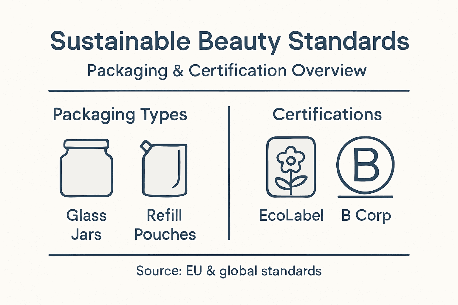Infographic sustainable packaging certifications overview