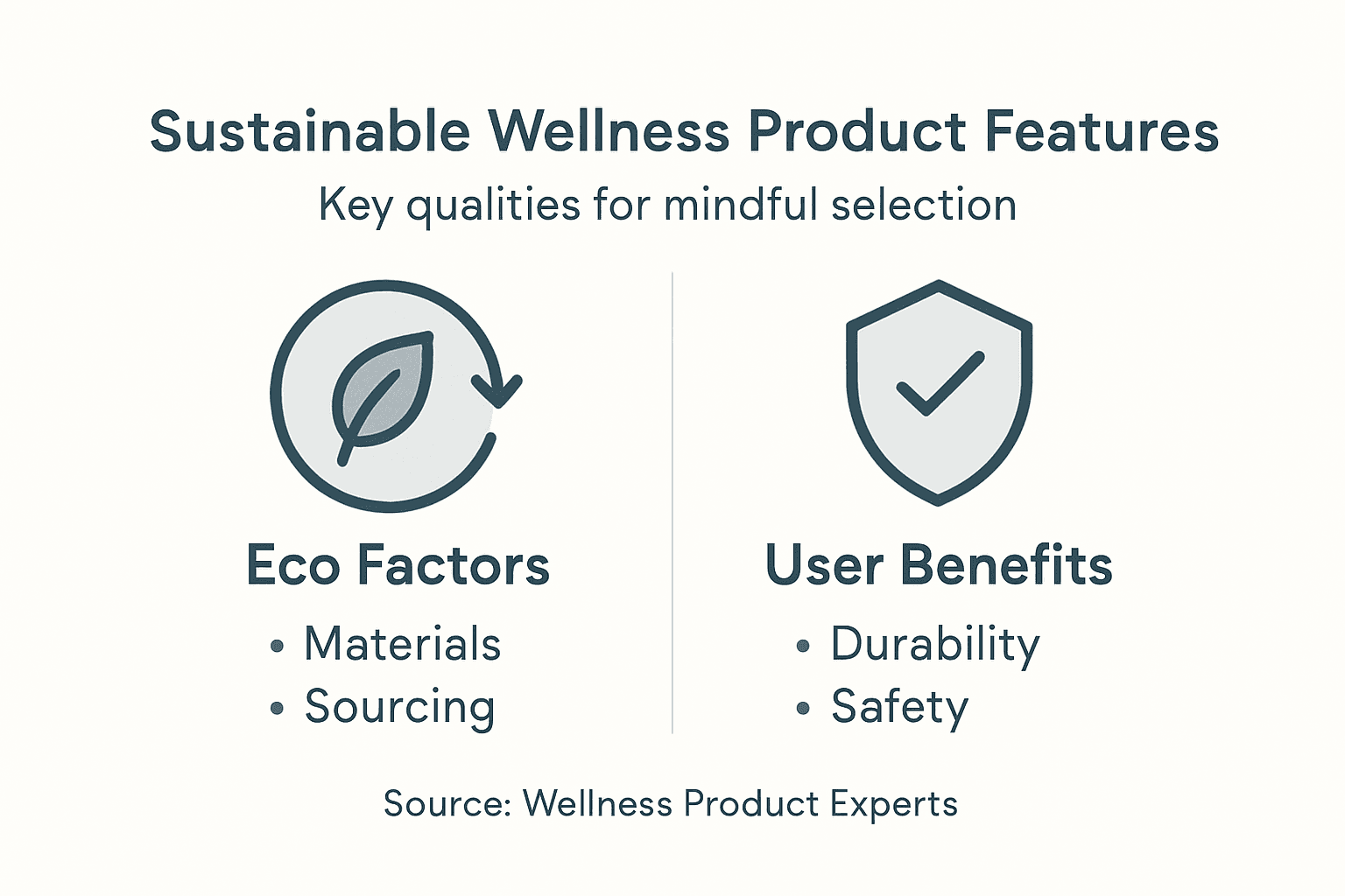 Infographic on sustainable wellness product features