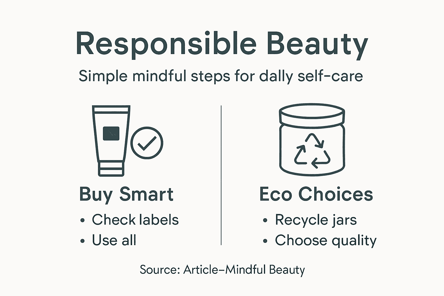 Infographic overview of responsible beauty practices