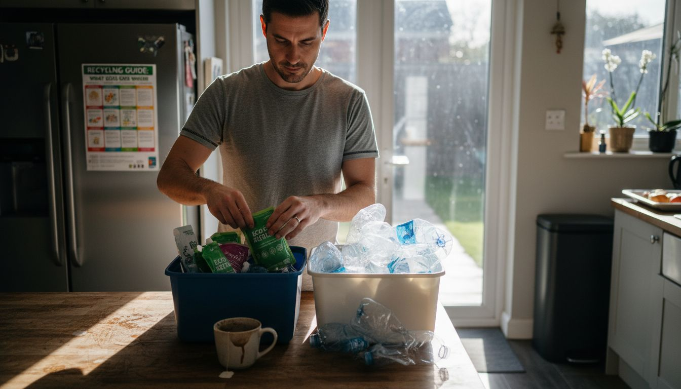 Sorting refill versus single-use grooming packaging waste
