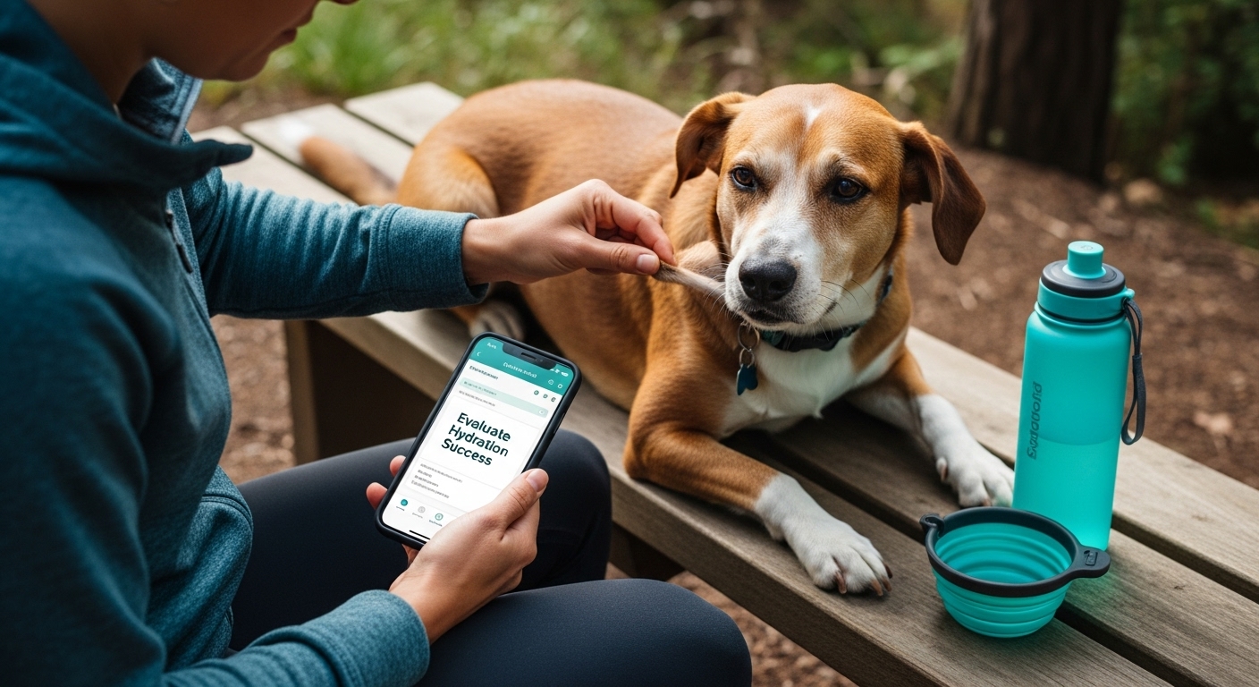 pet hydration evaluation outdoors