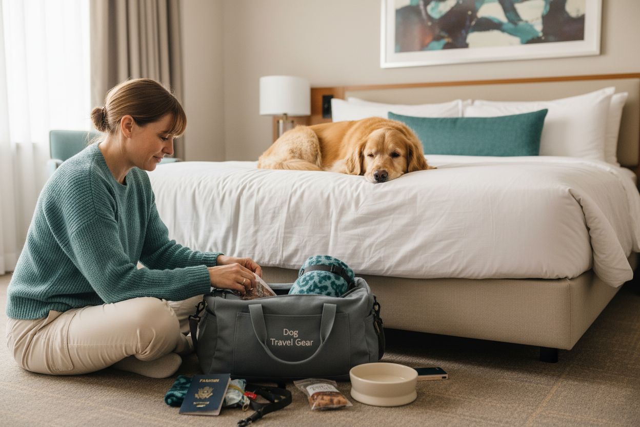 dog travel hotel gear