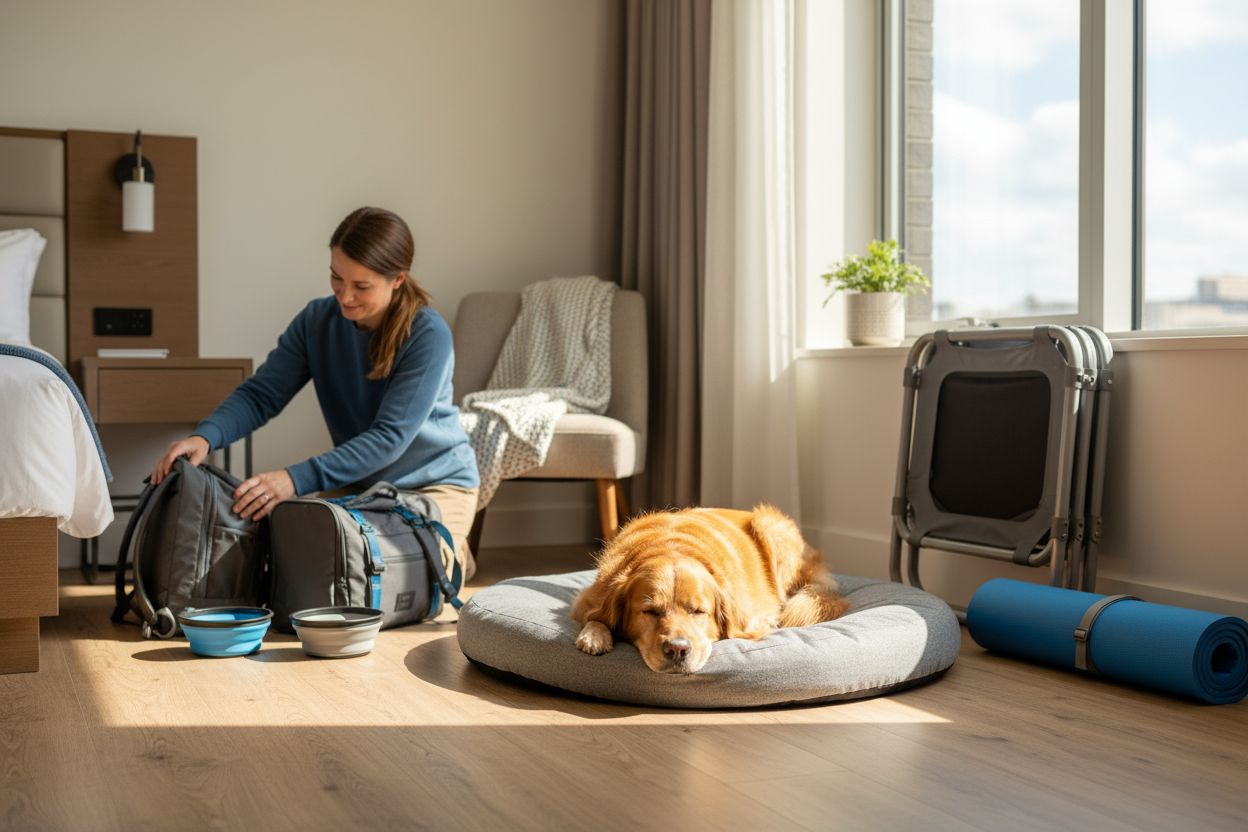 hotel room dog bed